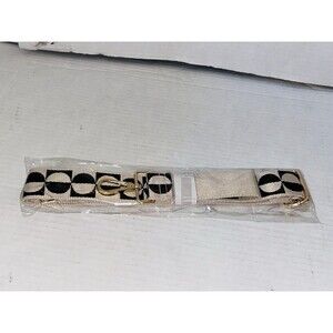 Purse strap black and cream abstract New in package